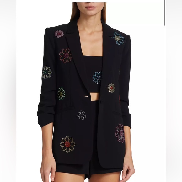 Cinq à Sept
Khloe Floral-Rhinestone Blazer - Picture 2 of 5